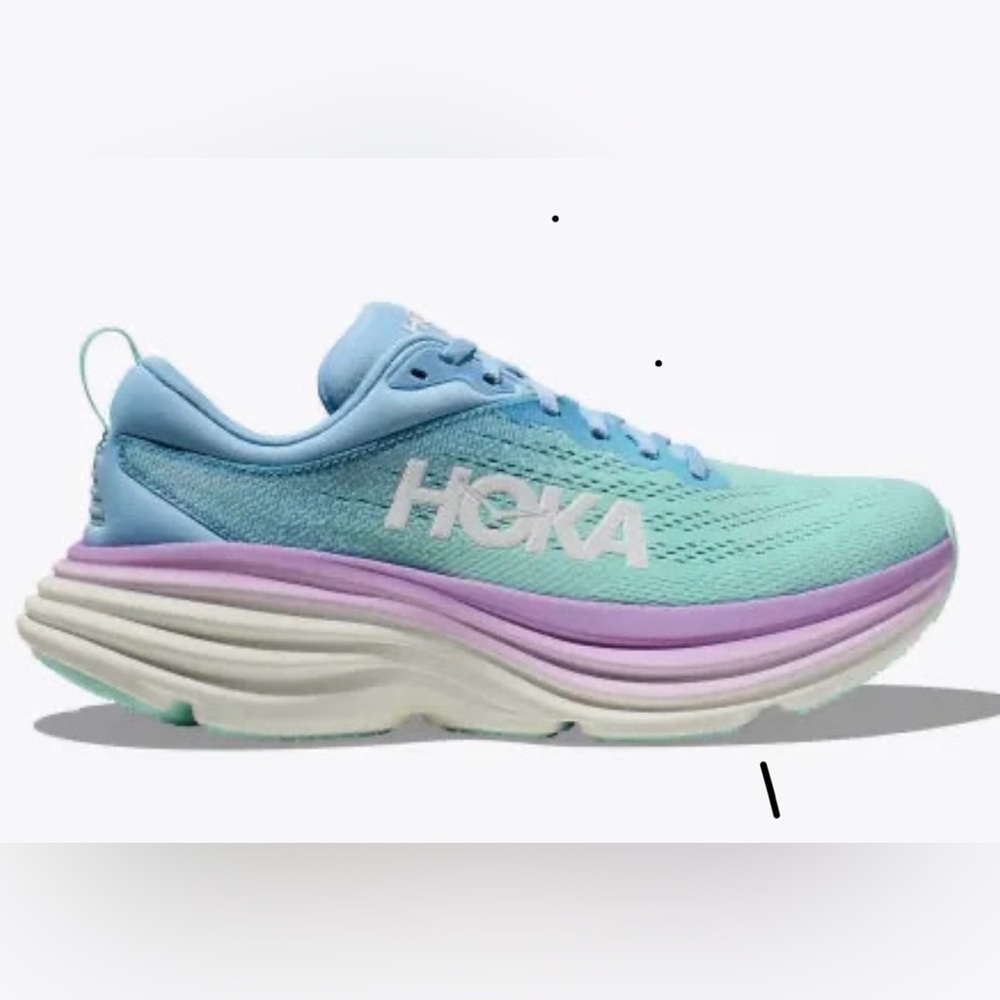 Hoka One Women's Bondi 8 size 8.5D (wide) Color-Airy Blue/Sunlit Ocean-BRAND NEW